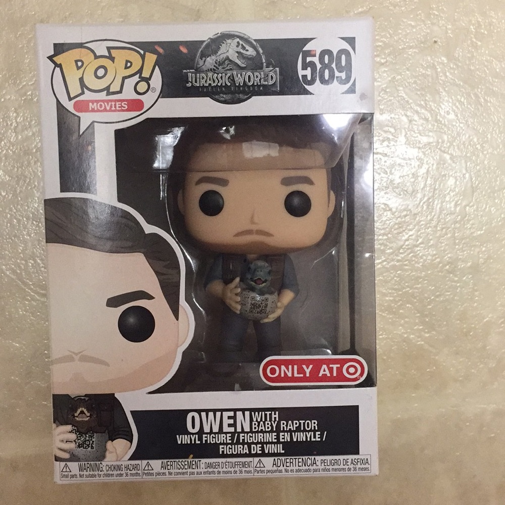 Owen with Baby Raptor POP! Funko